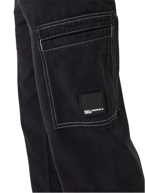 Jeans cargo con impunture a contrasto Karl Lagerfeld jeans | B1M10025999